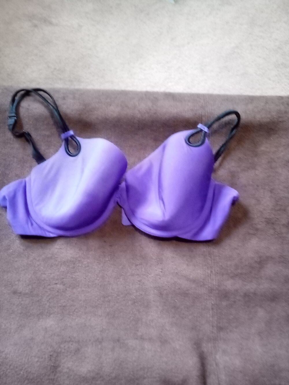 Victoria’s Secret Sexy Little Things Purple W/Black Straps 38D Push Up Bra